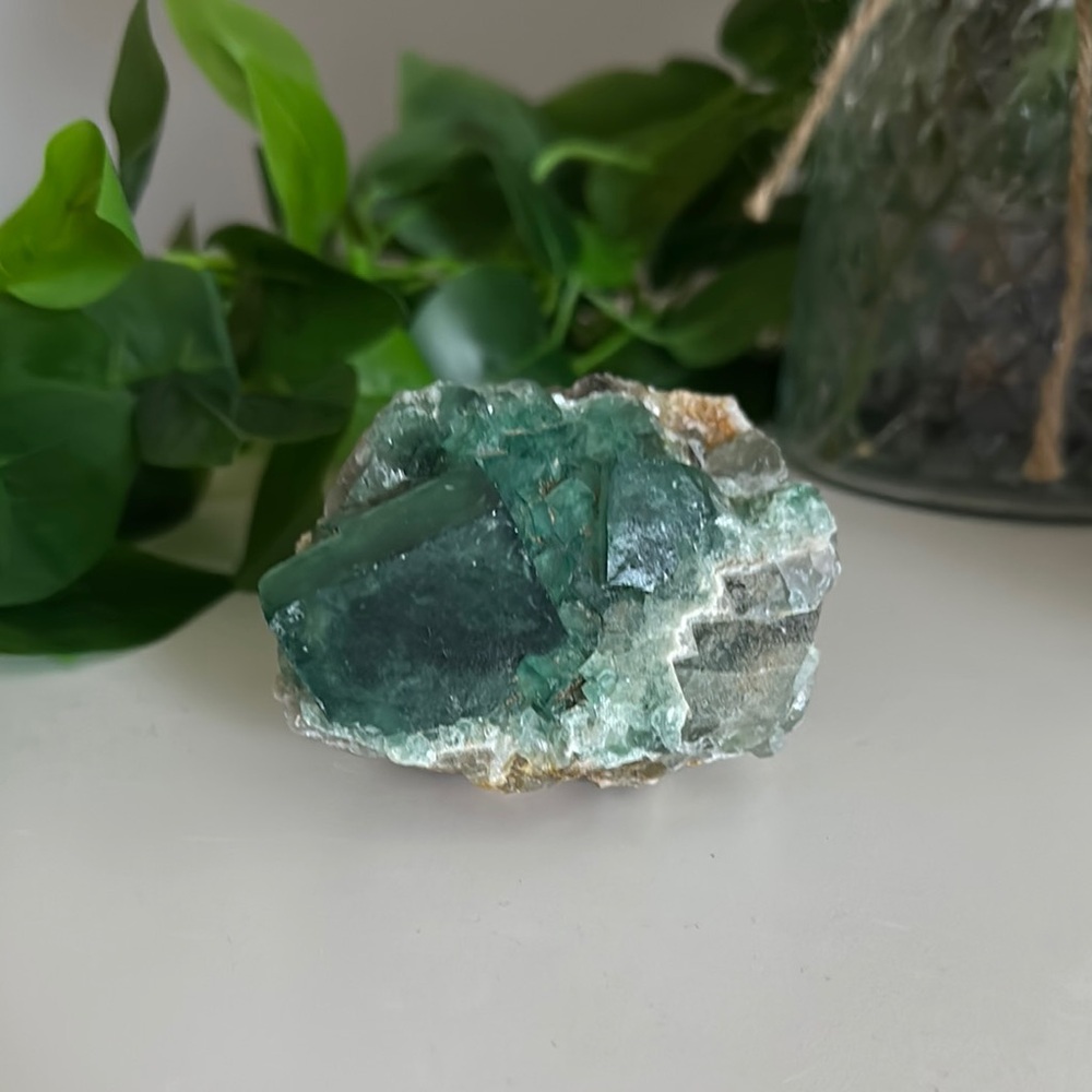 Raw Green Fluorite Crystal